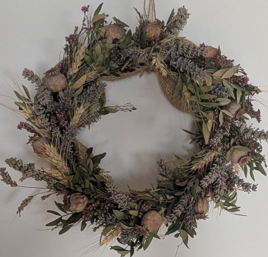 Autumn Poppy Wreath