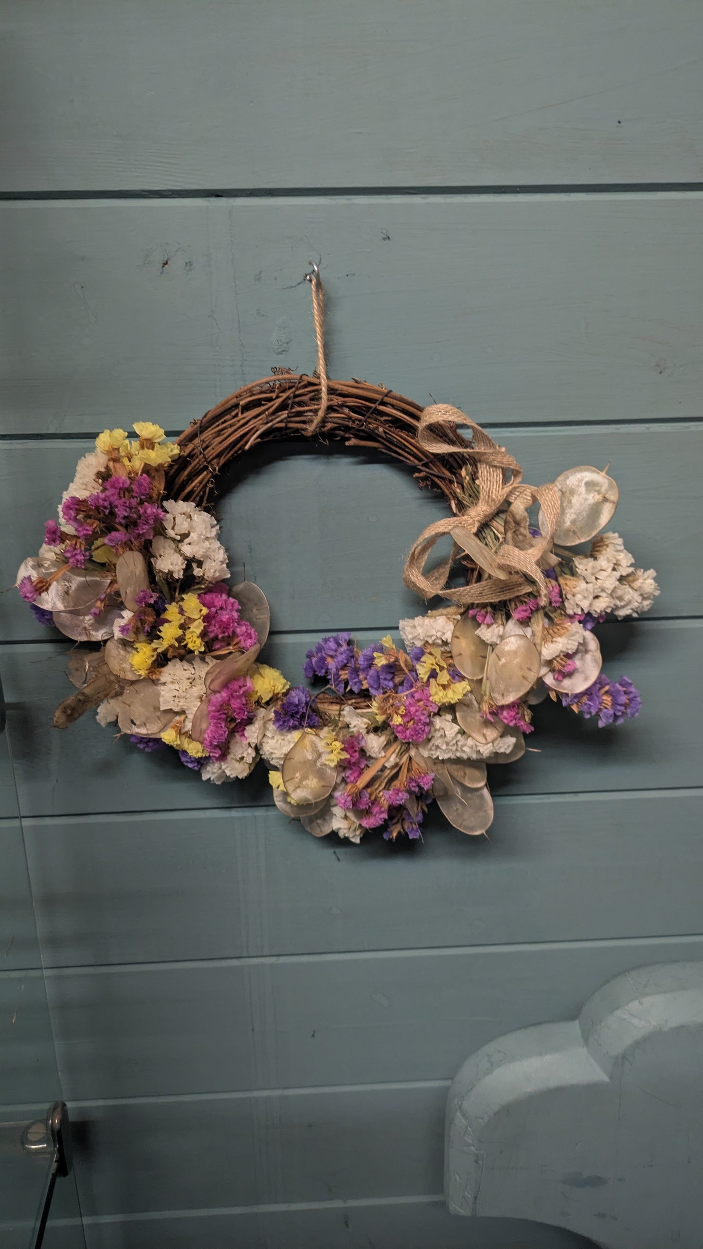 Honesty & Statice Dried Wreath