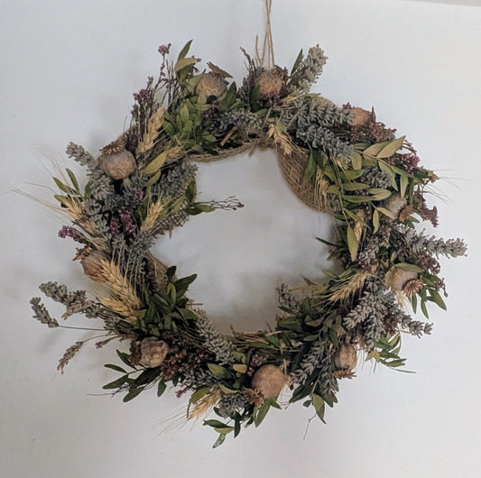Autumn Poppy Wreath